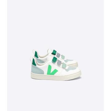 Veja V-10 CHROMEFREE Schoenen Kinderen White/Green | BE 741MQZ